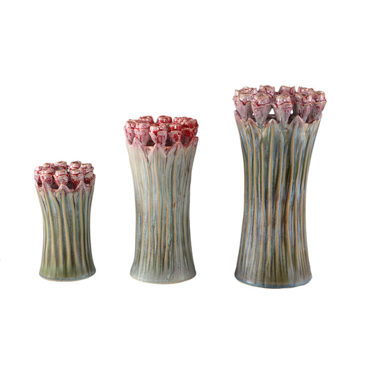 Tulips Mint Green Ceramic Tulip Shaped Vase M