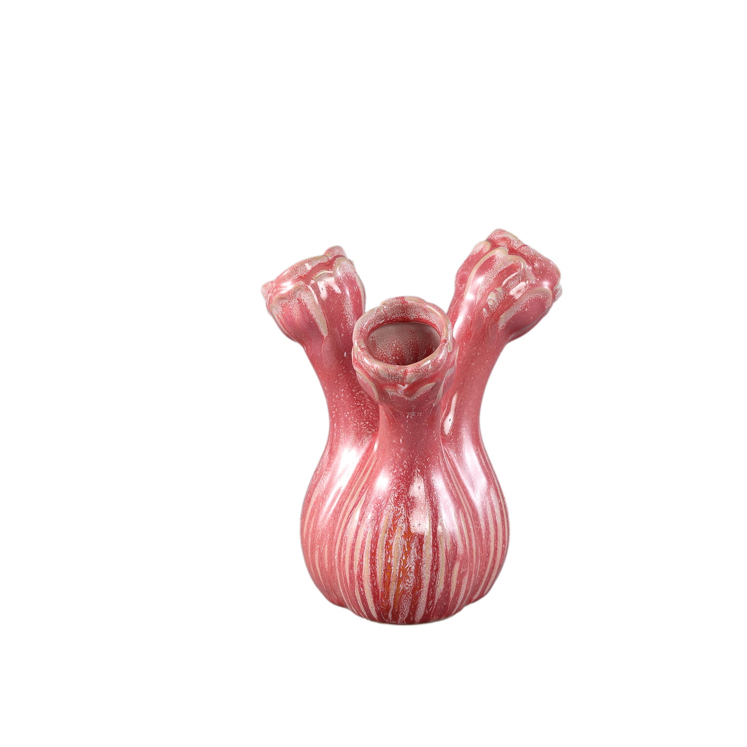 Annmarie Lichtroze Keramische Bloemvormige Buizen Set van 6 - 6 Sets 20x15.5x15.5 cm