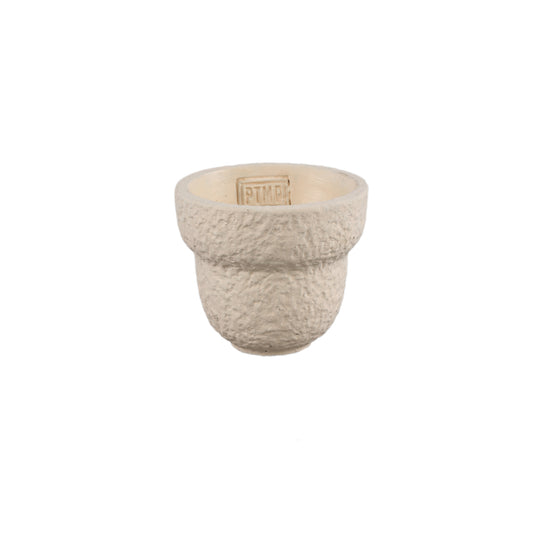 Hillie Crème Ronde Cementen Pot Ruw Afwerking XS – Set van 12 Stuks - 12 Sets 8x9x9 cm