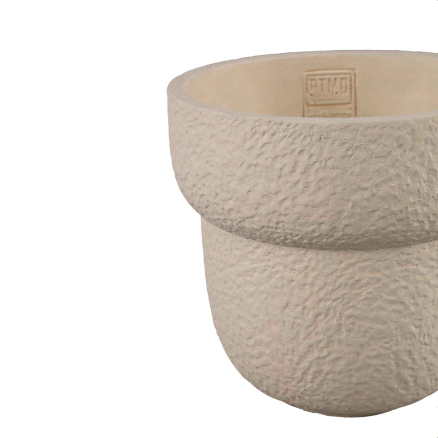 Hillie Crème Ronde Cementpot Ruwe Afwerking L - Set van 8 Stuks - 8 Sets 17x18x18 cm