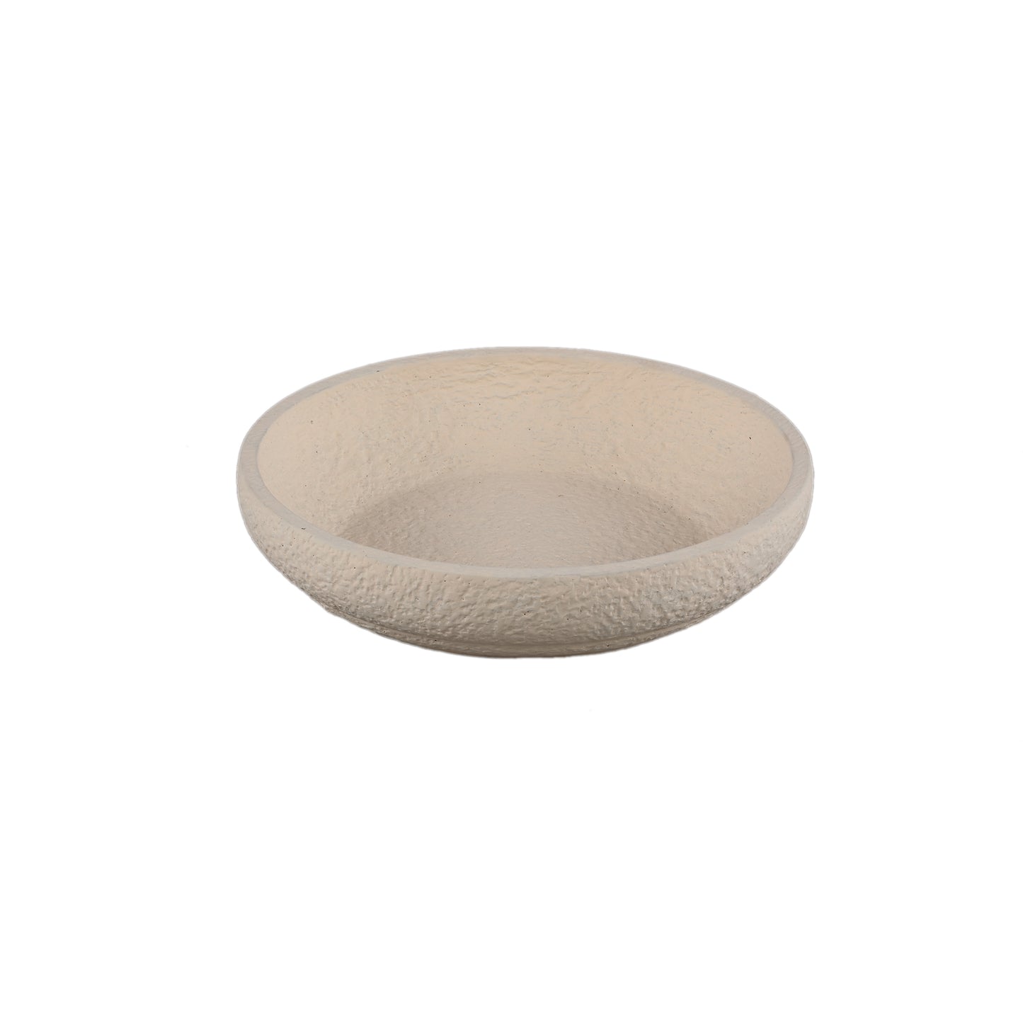 Hillie Crème Ronde Cement Schaal Ruw Afwerking S Set van 8 Stuks - 8 Sets 6x27x27 cm