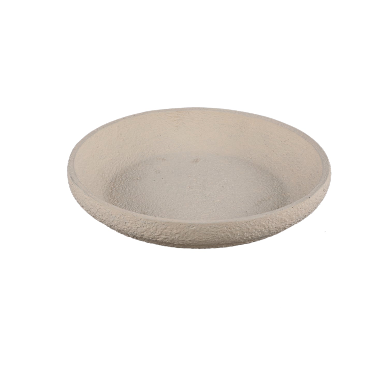 Hillie Crème Ronde Cementschaal Ruwe Afwerking M – Set van 6 Stuks - 6 Sets 6x35x35 cm