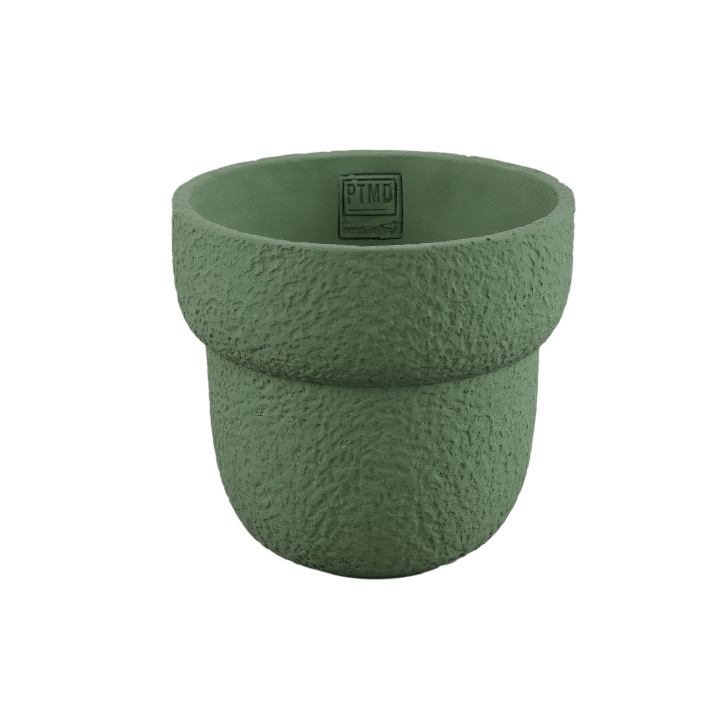 Hillie Groen Ronde Cementpot Ruwe Afwerking L - Set van 8 17x18x18 cm