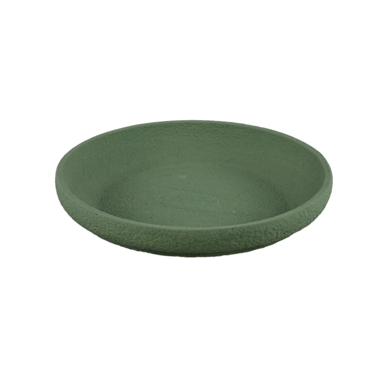 Hillie Groene Ronde Cementschaal Rough Finish M – Set van 6 - 6 Sets 6x35x35 cm