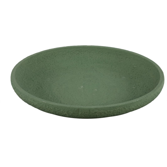Hillie Green Round Cement Bowl Rough Finish L