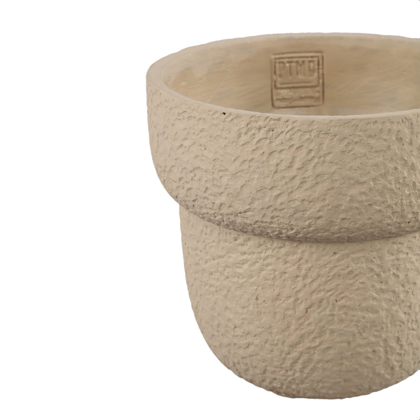 Hillie Zand Ronde Cementpot Ruw Oppervlak Set van 8 Stuks - 8 Sets 17x18x18 cm