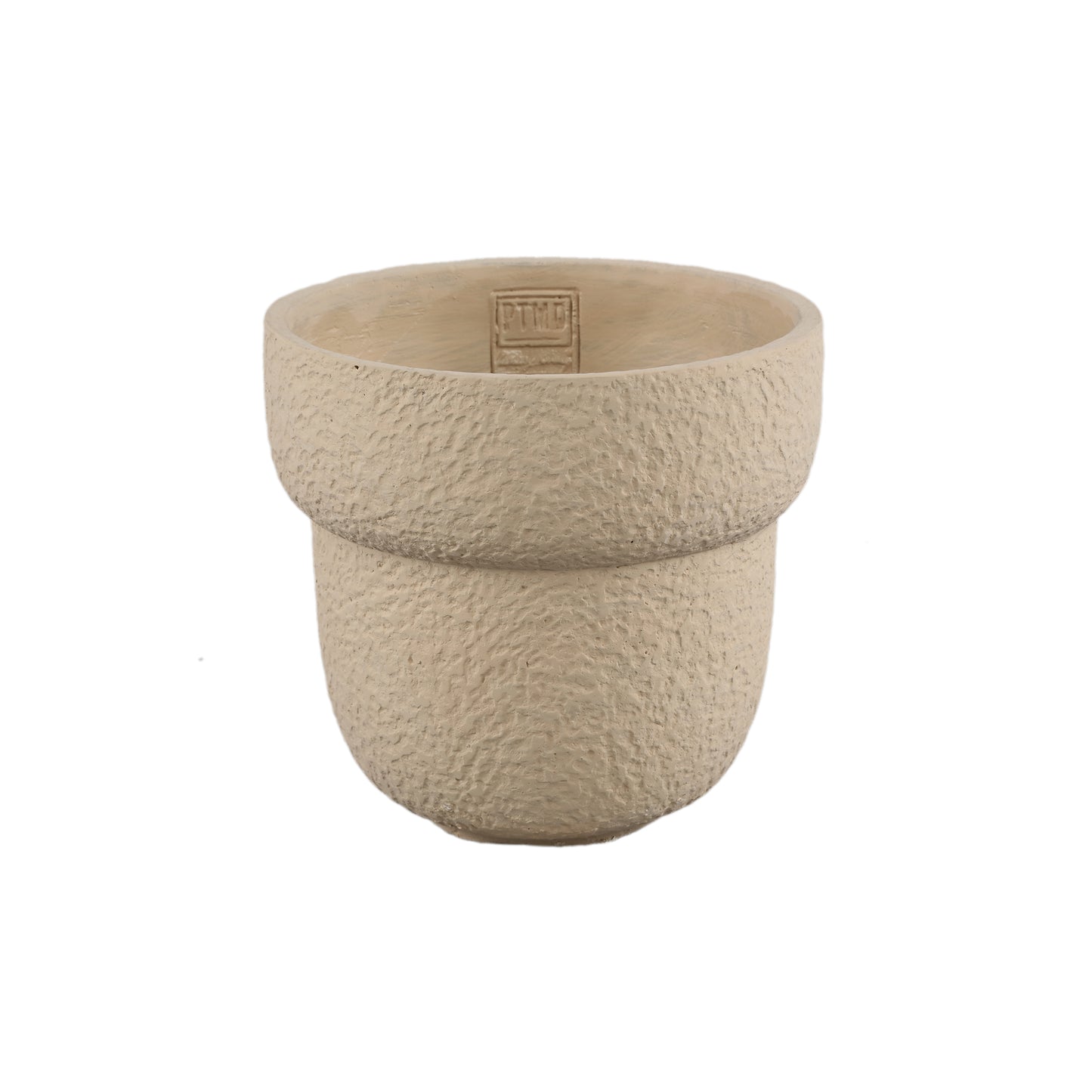 Hillie Zand Ronde Cementpot Ruw Oppervlak Set van 8 Stuks - 8 Sets 17x18x18 cm