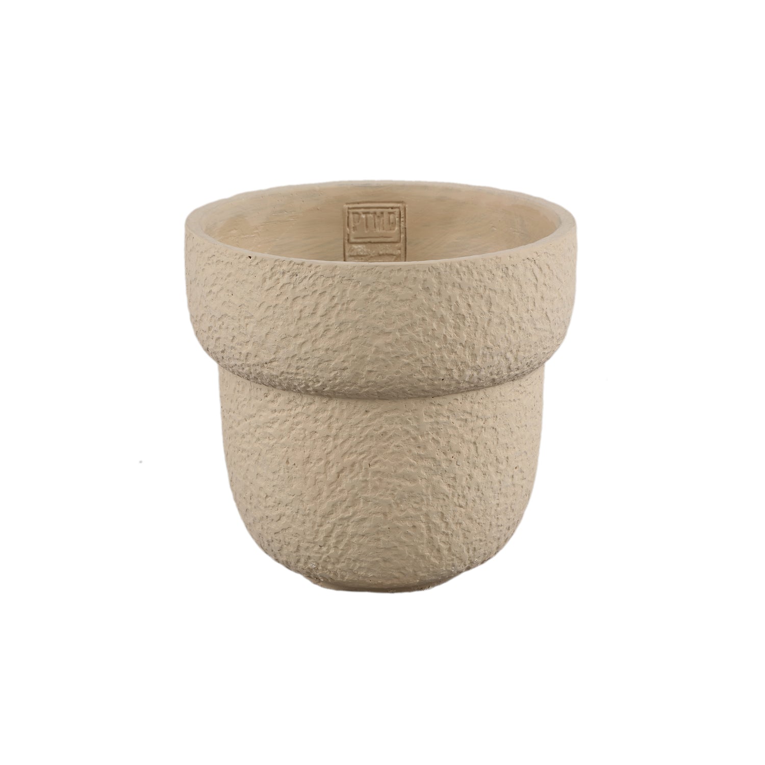 Hillie Zand Ronde Cementpot Ruw Oppervlak Set van 8 Stuks - 8 Sets 17x18x18 cm