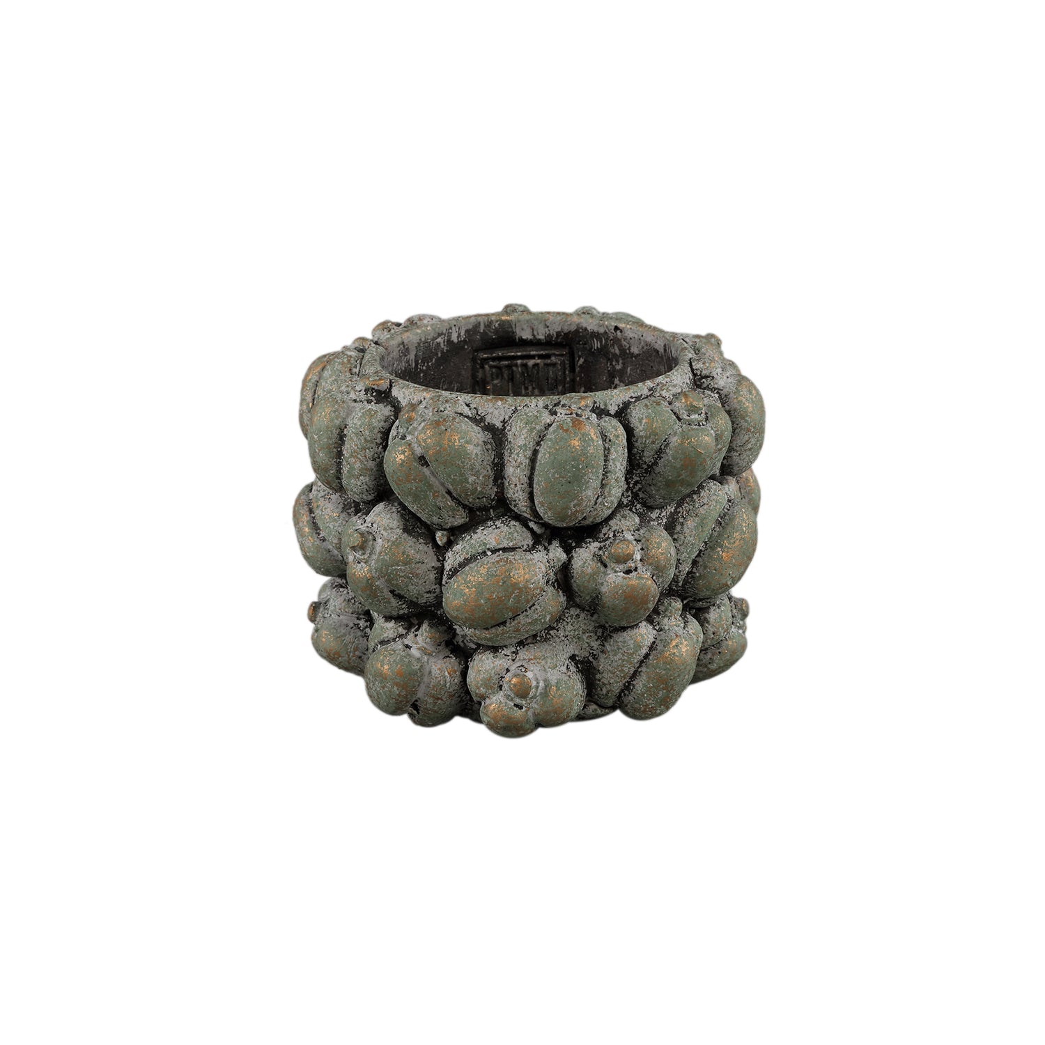 Miera Petrol Ronde Cementpot Pepper Bells S Set van 12 Stuks - 12 Sets 9x13x13 cm