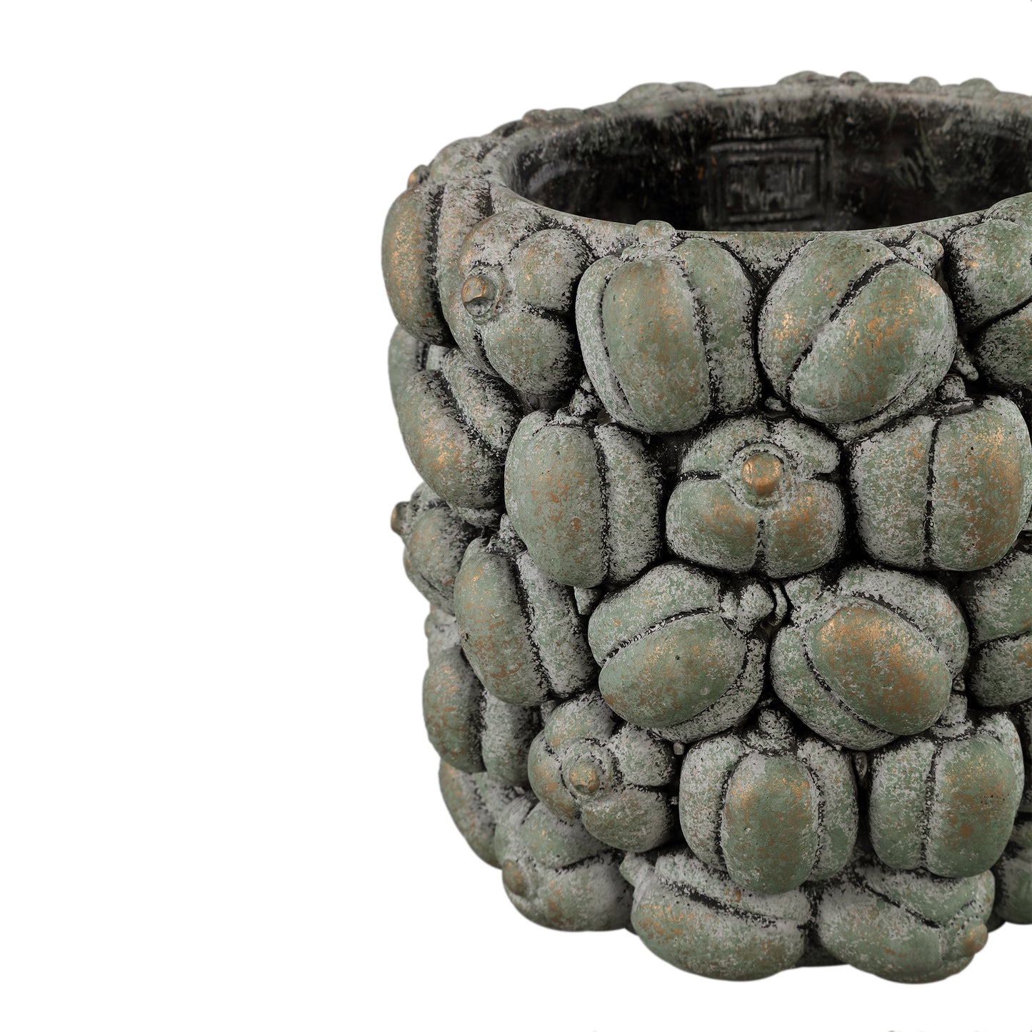 Miera Petronella Ronde Cementpot Set van 4 Stuks - 4 Sets 18x19x19 cm