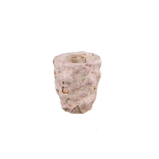 Romas Lichtroze Ronde Cementpot Ruw Oppervlak S - Set van 12 - 12 Sets 10x9x9 cm