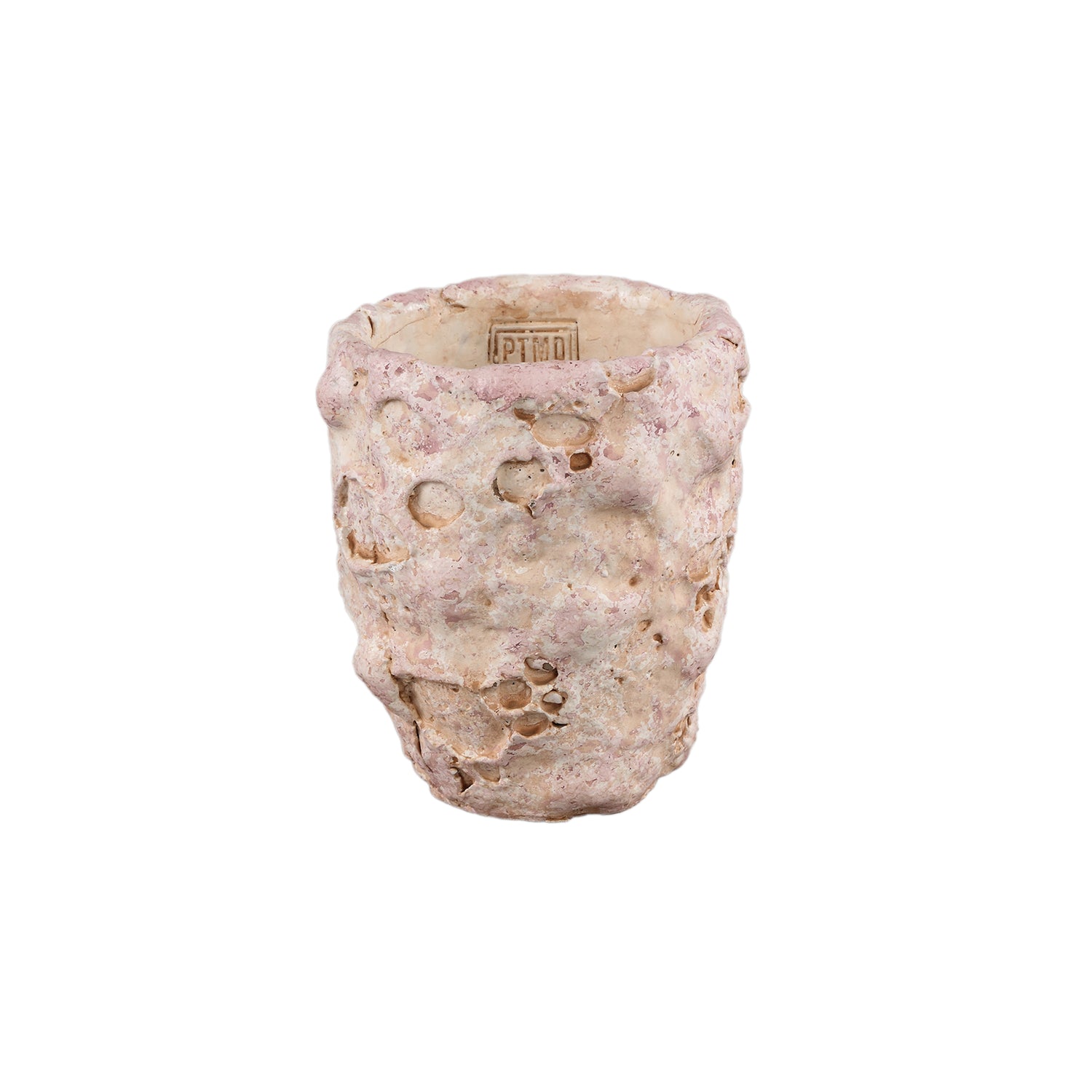 Romas Lichtroze Cement Pot Ronde Afwerking Set van 12 Stuks M - 12 Sets 14x12x12 cm