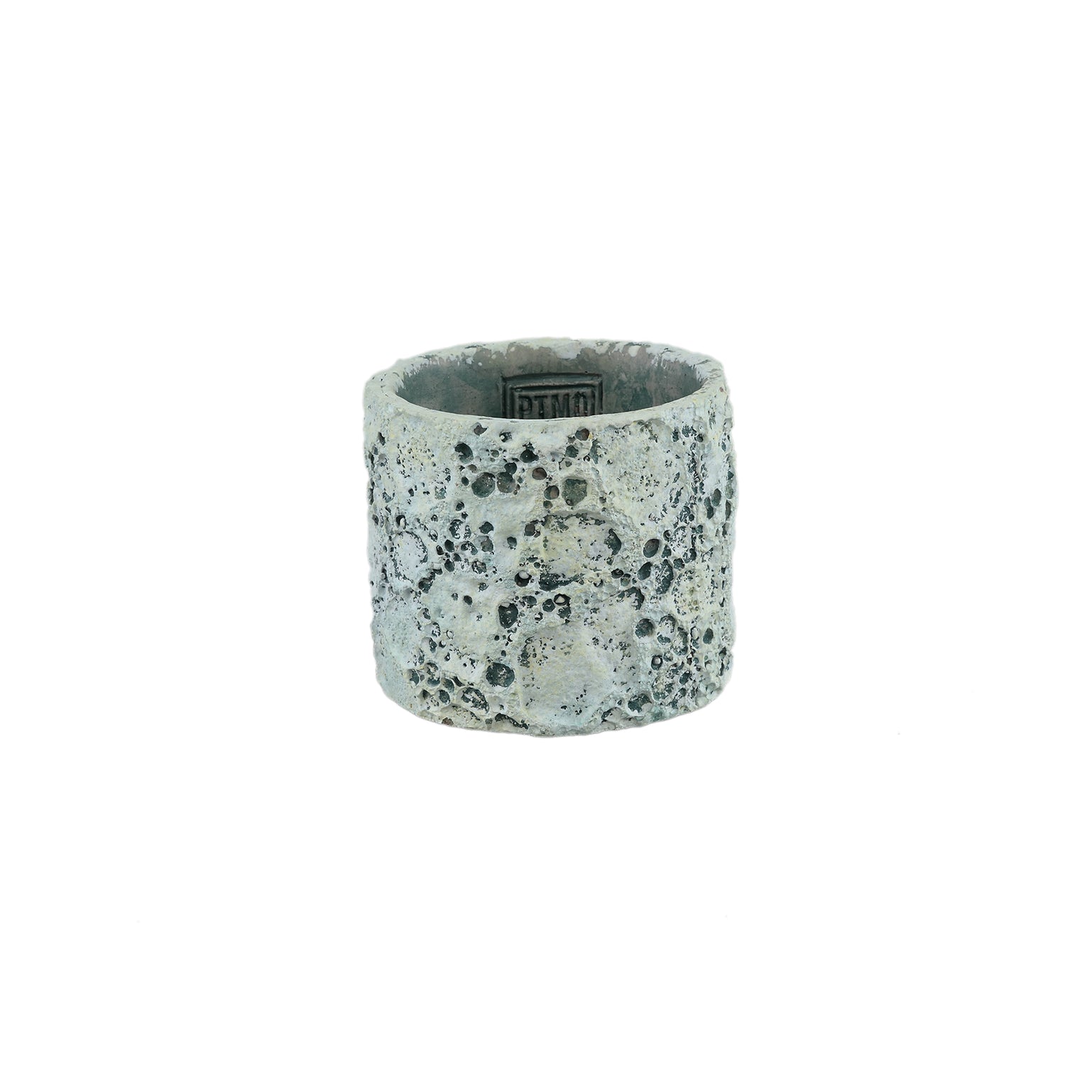 Darrel Blauwe Ronde Cementpot Ruw Oppervlak Set van 12 Stuks - 12 Sets 8x9x9 cm