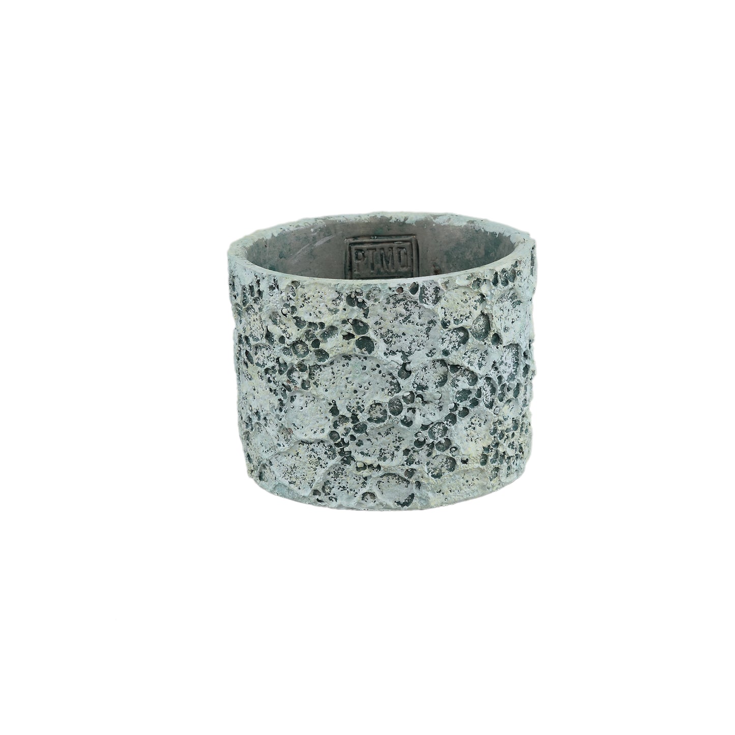 Darrel Blauwe Ronde Cementpot Ruw Finish Set van 12 Stuks - 12 Sets 9x12x12 cm