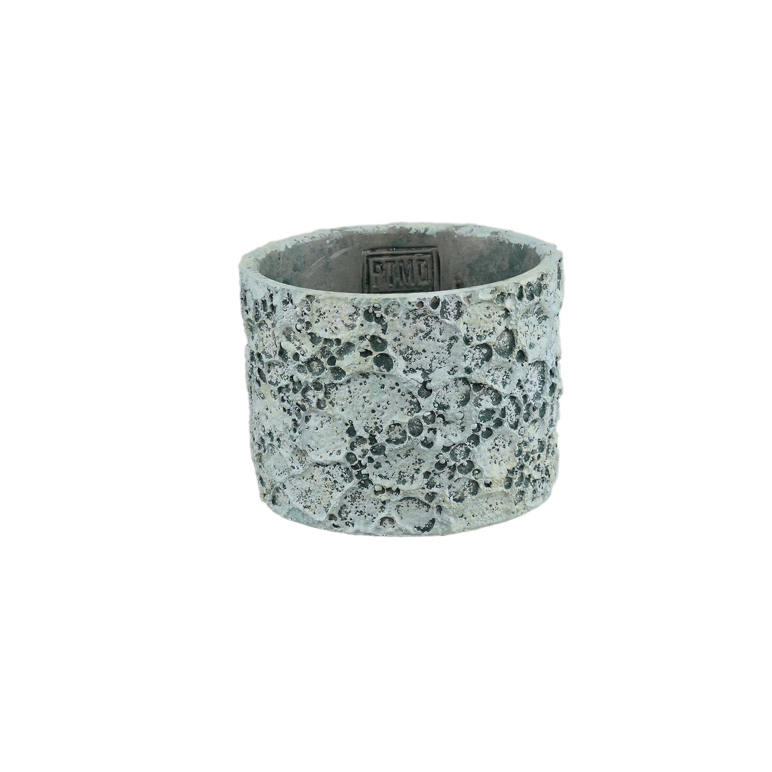 Darrel Blauwe Ronde Cementpot Ruw Finish Set van 12 Stuks - 12 Sets 9x12x12 cm
