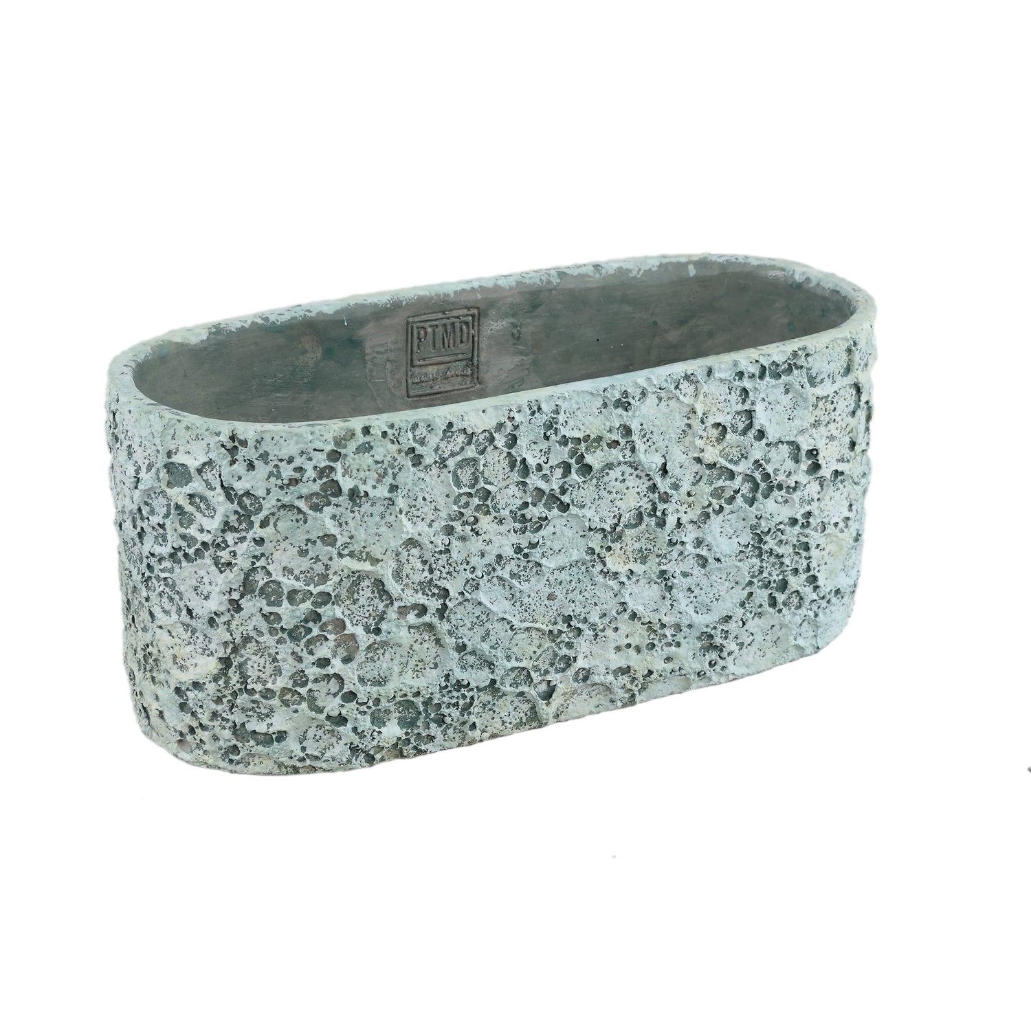 Darrel Blauw Ovale Cementen Pot Ruw Afgewerkt S Set van 12 - 12 Sets 10x25x10 cm