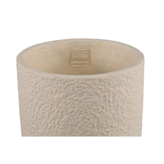 Monder Crème Ronde Cementpot Ruwe Afwerking L - Set van 8 - 8 Sets 21x17x17 cm