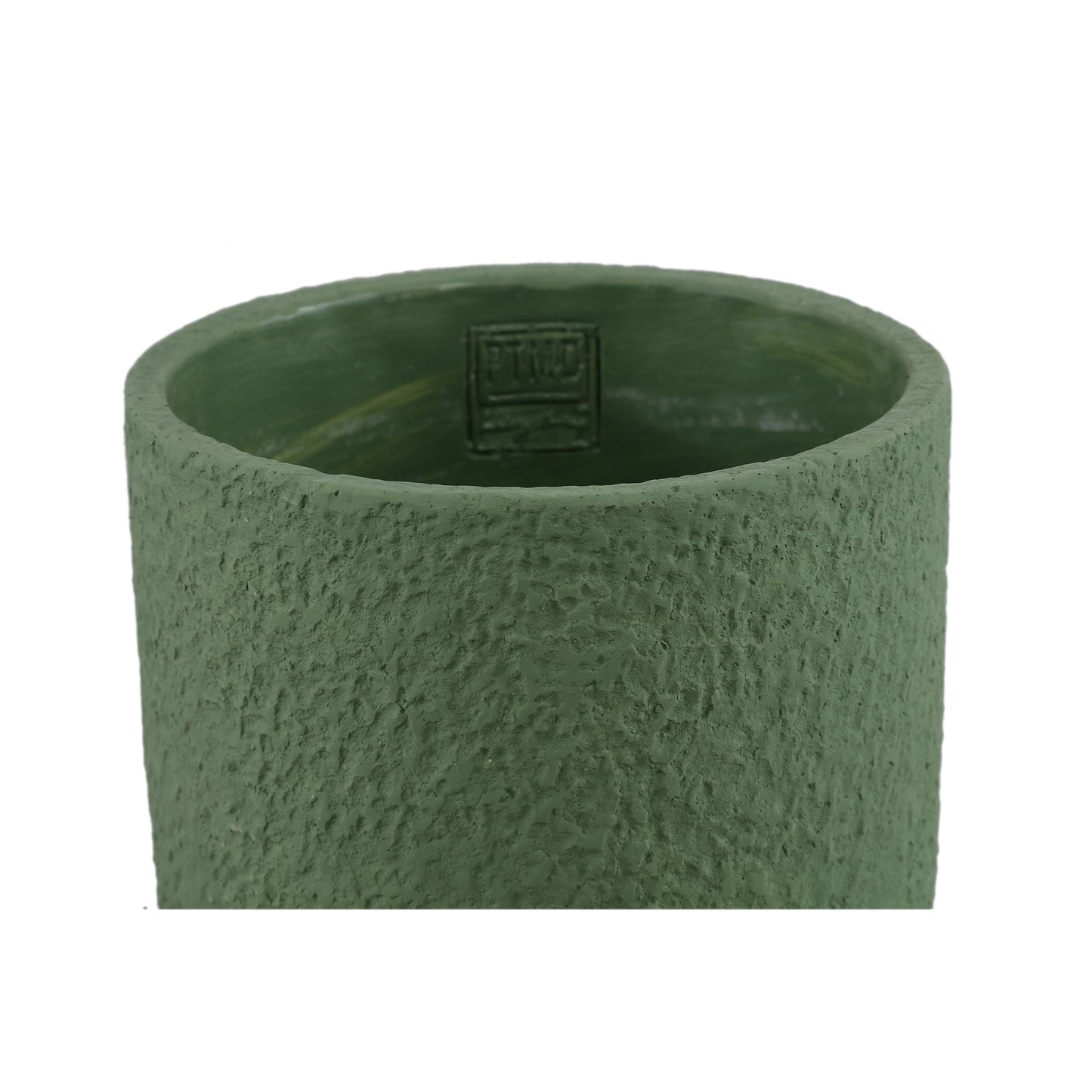 Monder Groen Ronde Cementpot Rough Finish Set van 8 Stuks L - 8 Sets 21x17x17 cm
