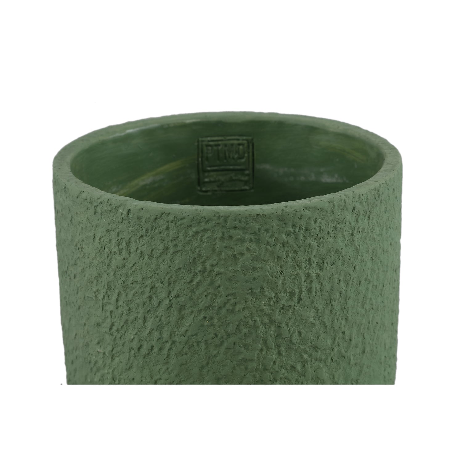 Monder Groen Ronde Cementpot Rough Finish Set van 8 Stuks L - 8 Sets 21x17x17 cm