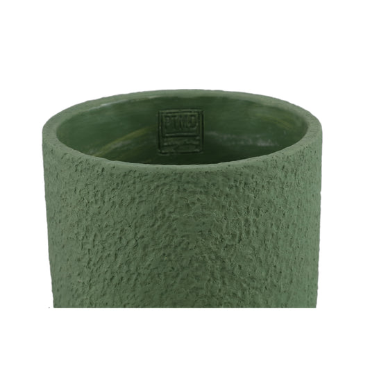 Monder Groen Ronde Cementpot Rough Finish Set van 8 Stuks L - 8 Sets 21x17x17 cm