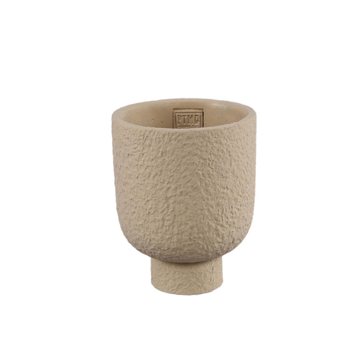 Monder Zand Ronde Cementen Pot Ruw Oppervlak S Set Van 12 - 12 Sets 15x12x12 cm