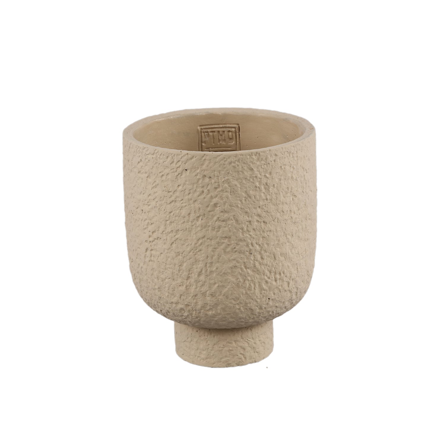 Monder Zand Ronde Cement Pot Ruw Afgewerkt M - Set van 12 16.5x13x13 cm