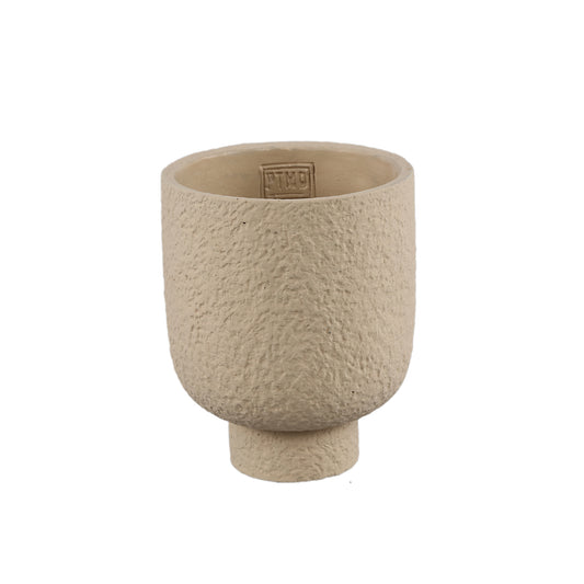 Monder Zand Ronde Cement Pot Ruw Afgewerkt M - Set van 12 16.5x13x13 cm