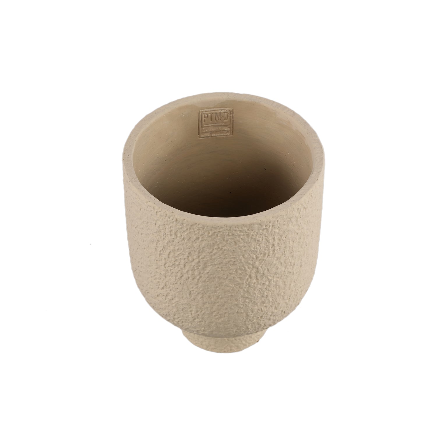 Monder Zand Ronde Cementpot Ruwe Afwerking L Set van 8 21x17x17 cm