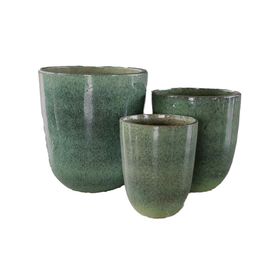 Gommes Green Glazed Ceramic Pot SV3