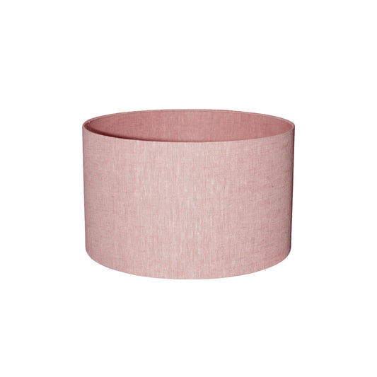 Rivvo Roze Katoen Linnen Lampenkap Rond Laag Set van 2 Stuks - 2 Sets 24x40x40 cm