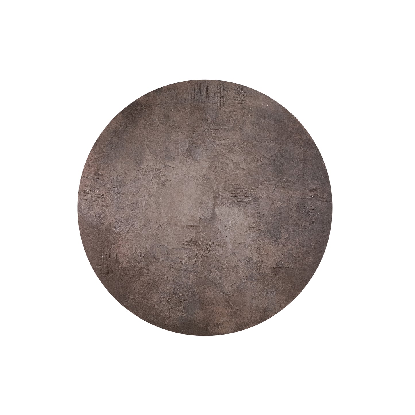 Kemp Bruin Canvas Schilderij Ruw Rond L 120x120x3.5 cm