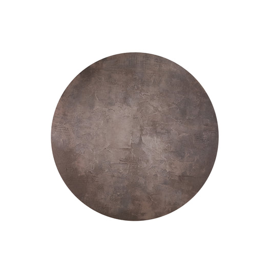 Kemp Bruin Canvas Schilderij Ruw Rond L 120x120x3.5 cm