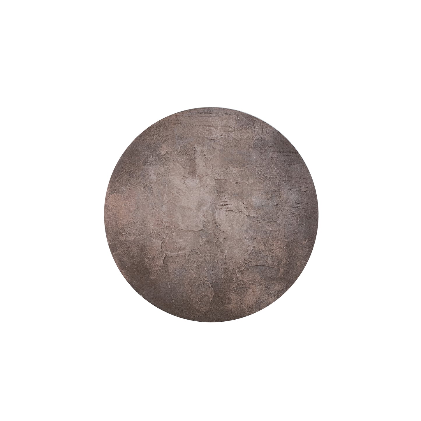 Kemp Bruin Canvas Schilderij Ruw Rond S 90x90x2.5 cm