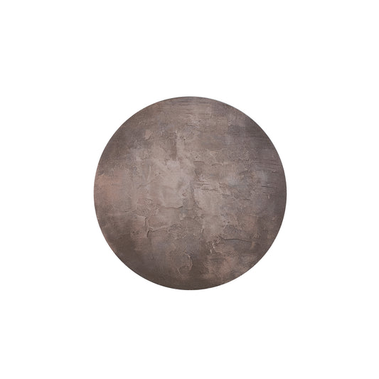 Kemp Bruin Canvas Schilderij Ruw Rond S 90x90x2.5 cm