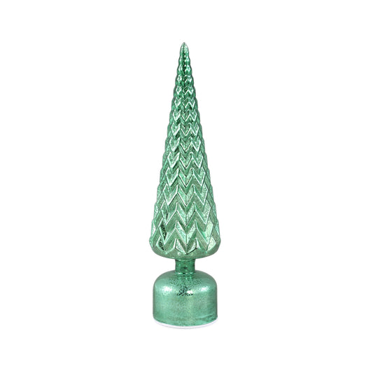 Noran Groene Glazen Bewegende Boom LED-Licht Geometrisch Set van 4 - 4 Sets 35x9x9 cm