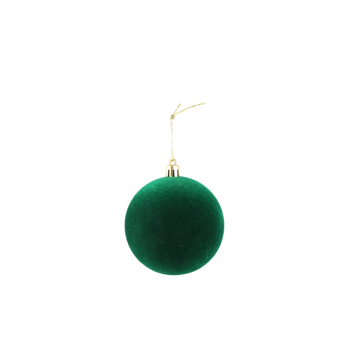 Lumi Donkergroen Kunststof Kerstbal Glad M - Set van 12 8x8x8 cm