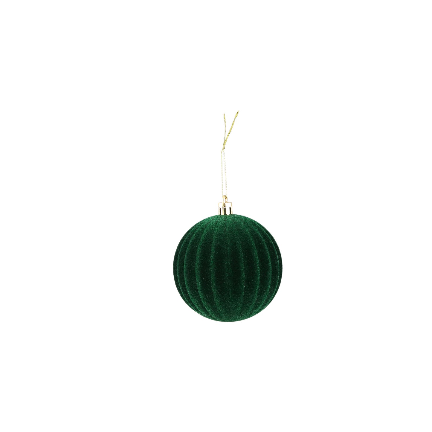 Lumi Donkergroen PP Kerstbal Ribbel Set van 12 Stuks M - 12 Sets 8x8x8 cm