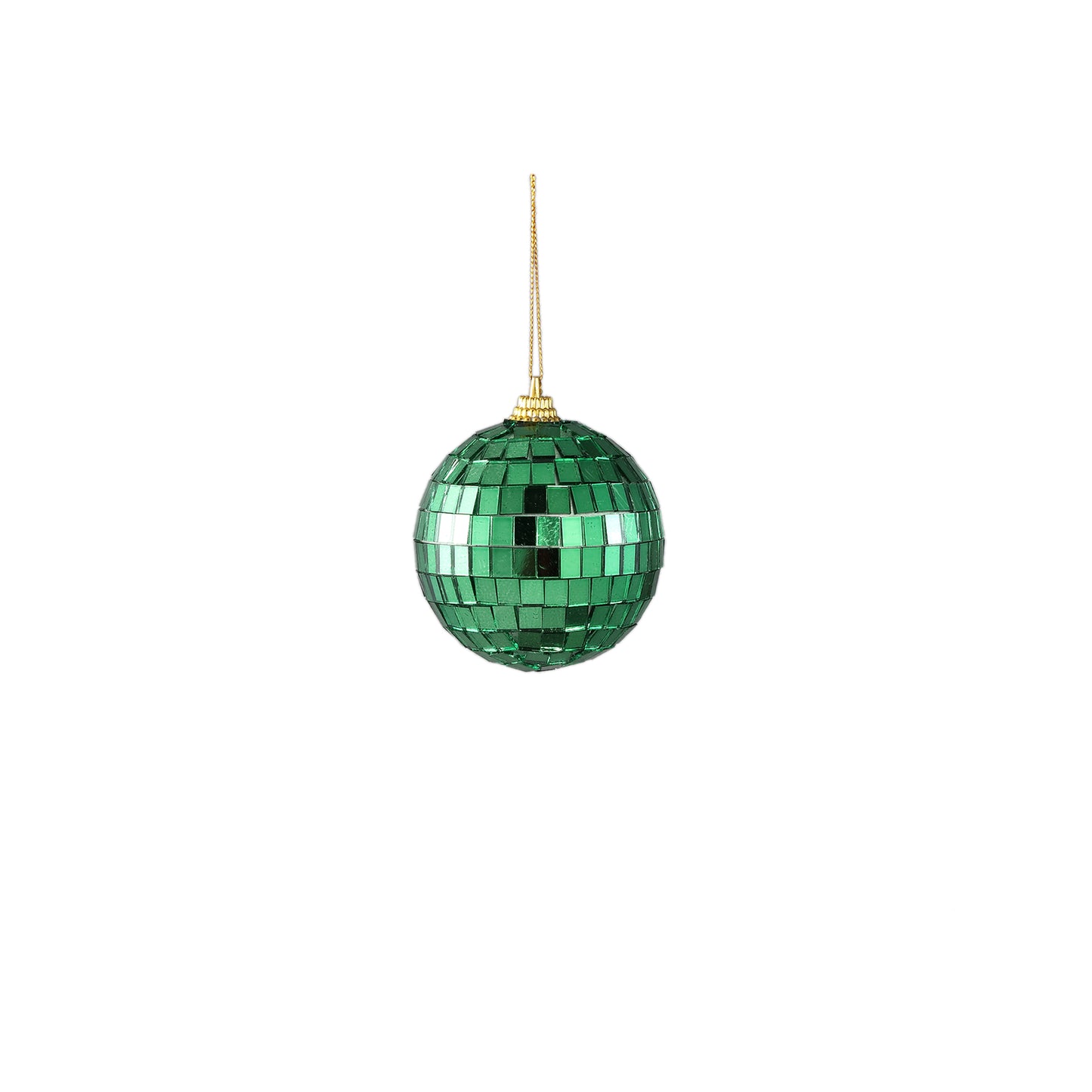 Bollin Groene PP Kerstbal Met Mozaïek S - Set van 12 6x6x6 cm