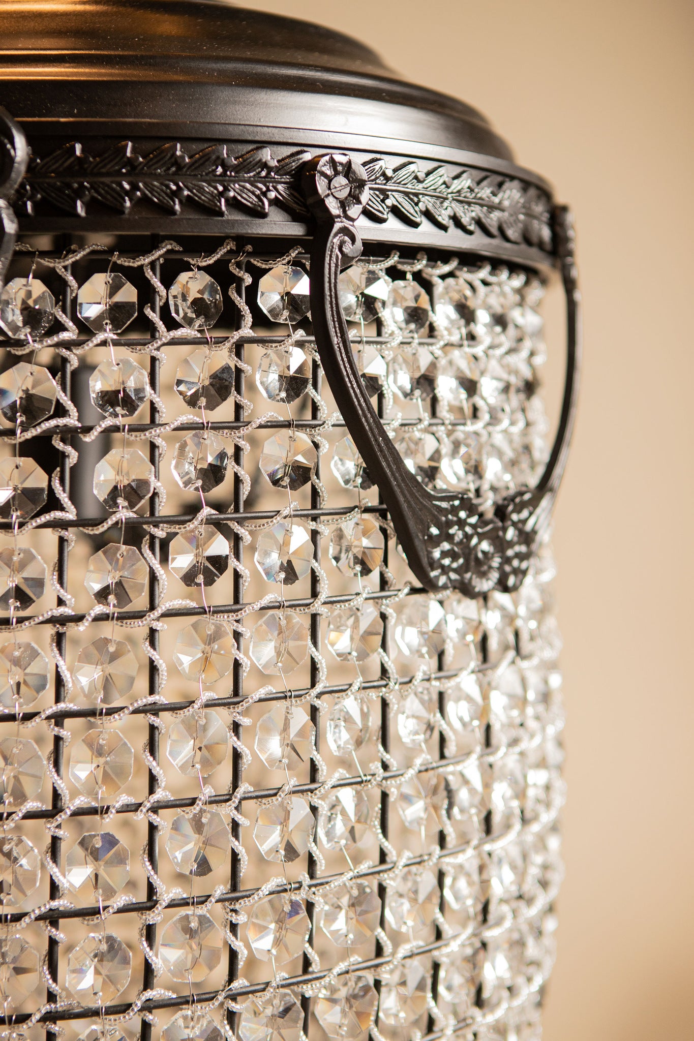 Lidde Crystal Oval Chandelier Lamp Classic S
