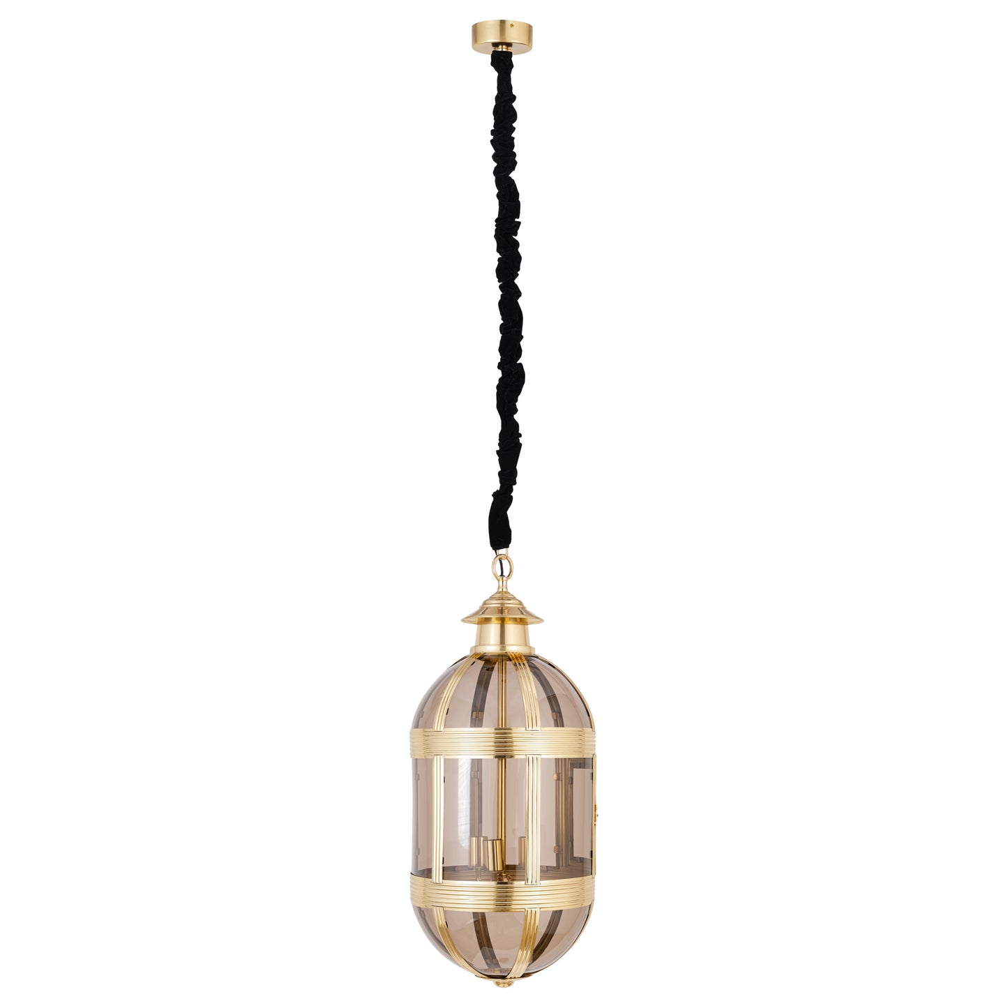 Mikk Antieke Messing Lustre Hanglamp Ovaal L 93x39x39 cm