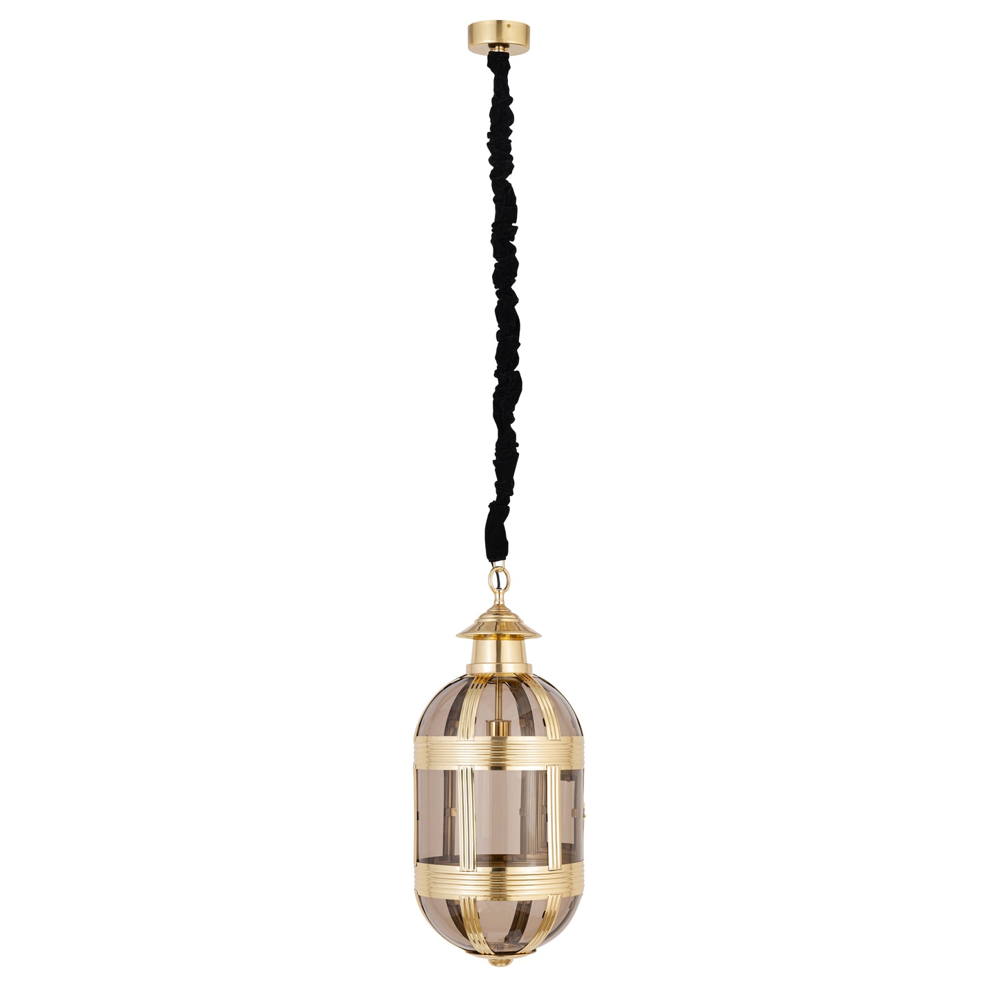 Mikk Antieke Messing Lustre Hanglamp Ovaal S 71x31x31 cm