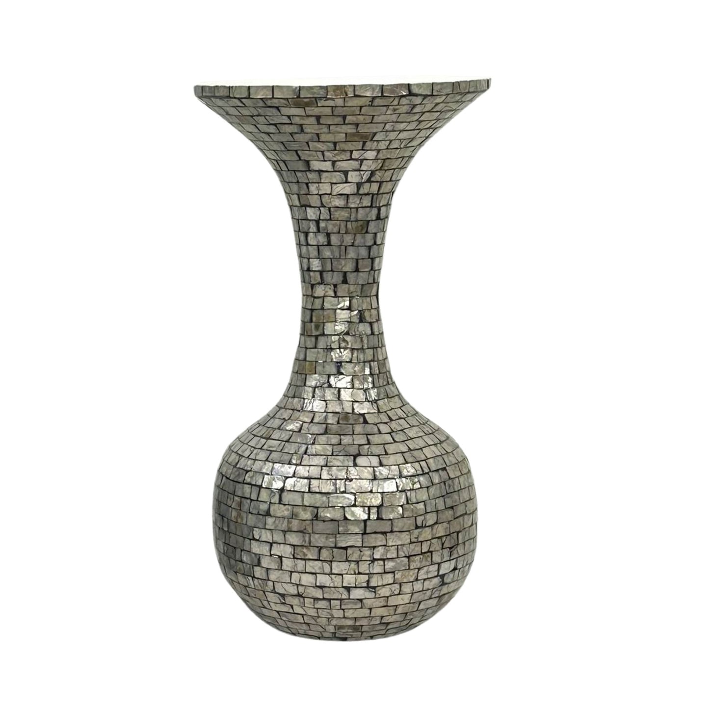 Cherryl Champagne Vaas Uitlopend Capiz-Papier Poederfinish S 55x29x29 cm