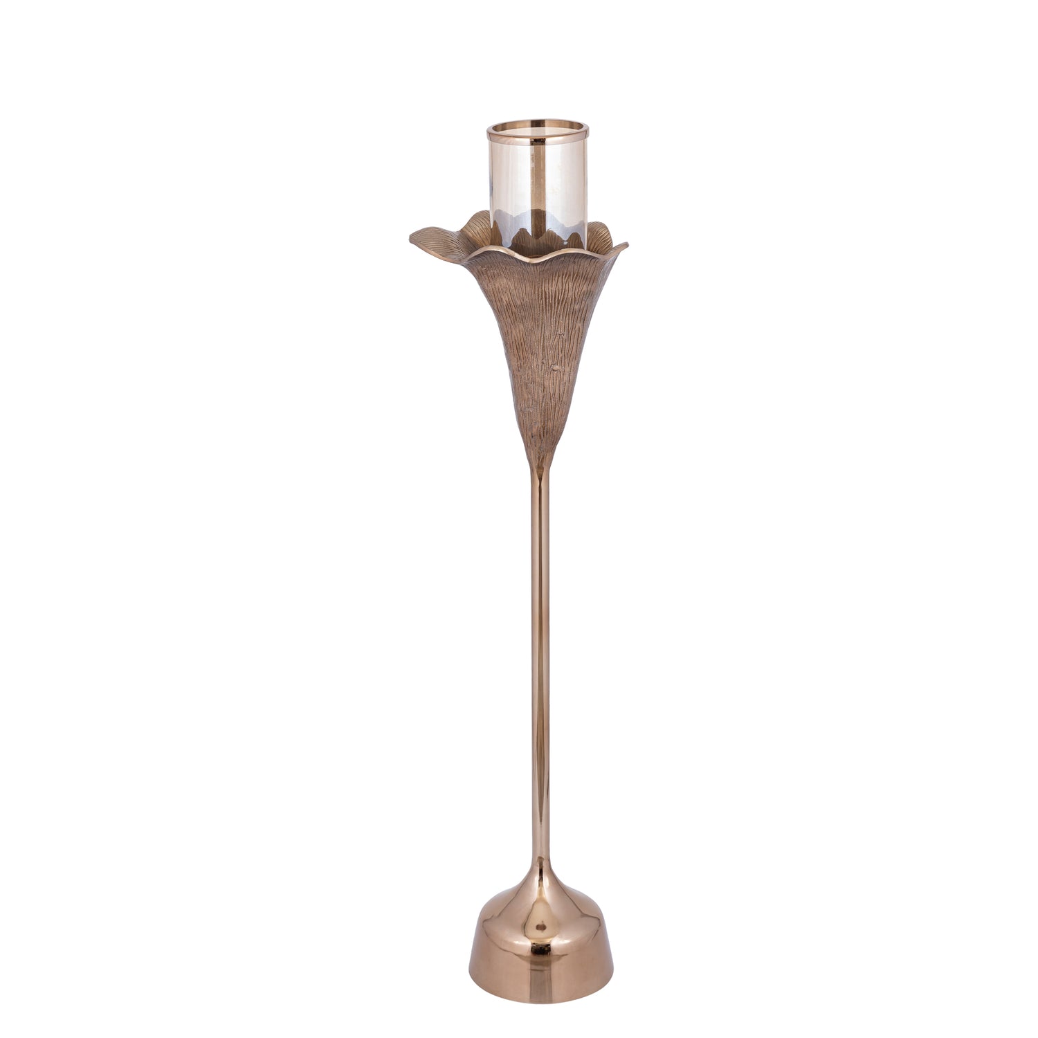 Kourtney Bronzen Gegoten Aluminium Stormlight Bloem L 106x26x29 cm