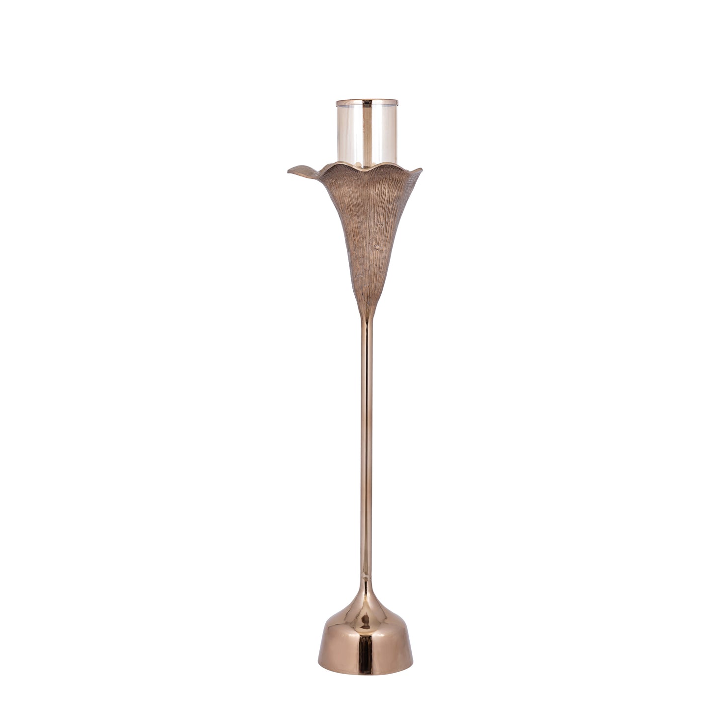 Kourtney Bronzen Gegoten Aluminium Stormlight Bloem L 106x26x29 cm