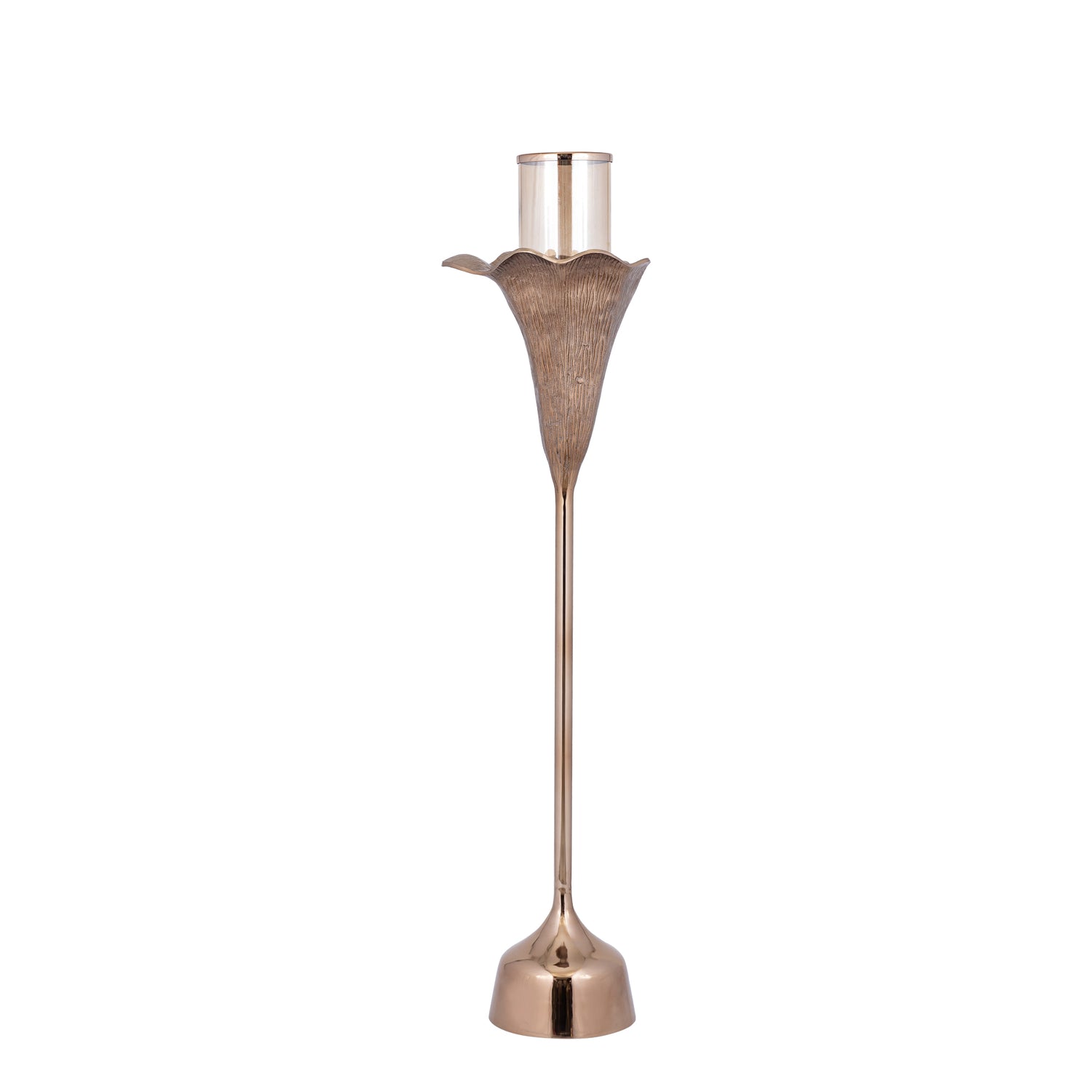 Kourtney Bronzen Gegoten Aluminium Stormlight Bloem L 106x26x29 cm