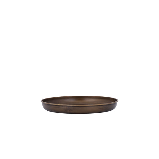 Tyrae Gouden Ijzeren Dienblad Rond S - Set van 4 Stuks - 4 Sets 3.5x30x30 cm