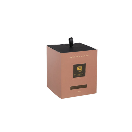 PTMD Exclusive Eiken Zwarte Bes Geurkaars 900gr - Set van 2 Stuks - 2 Sets 17.5x14x14 cm