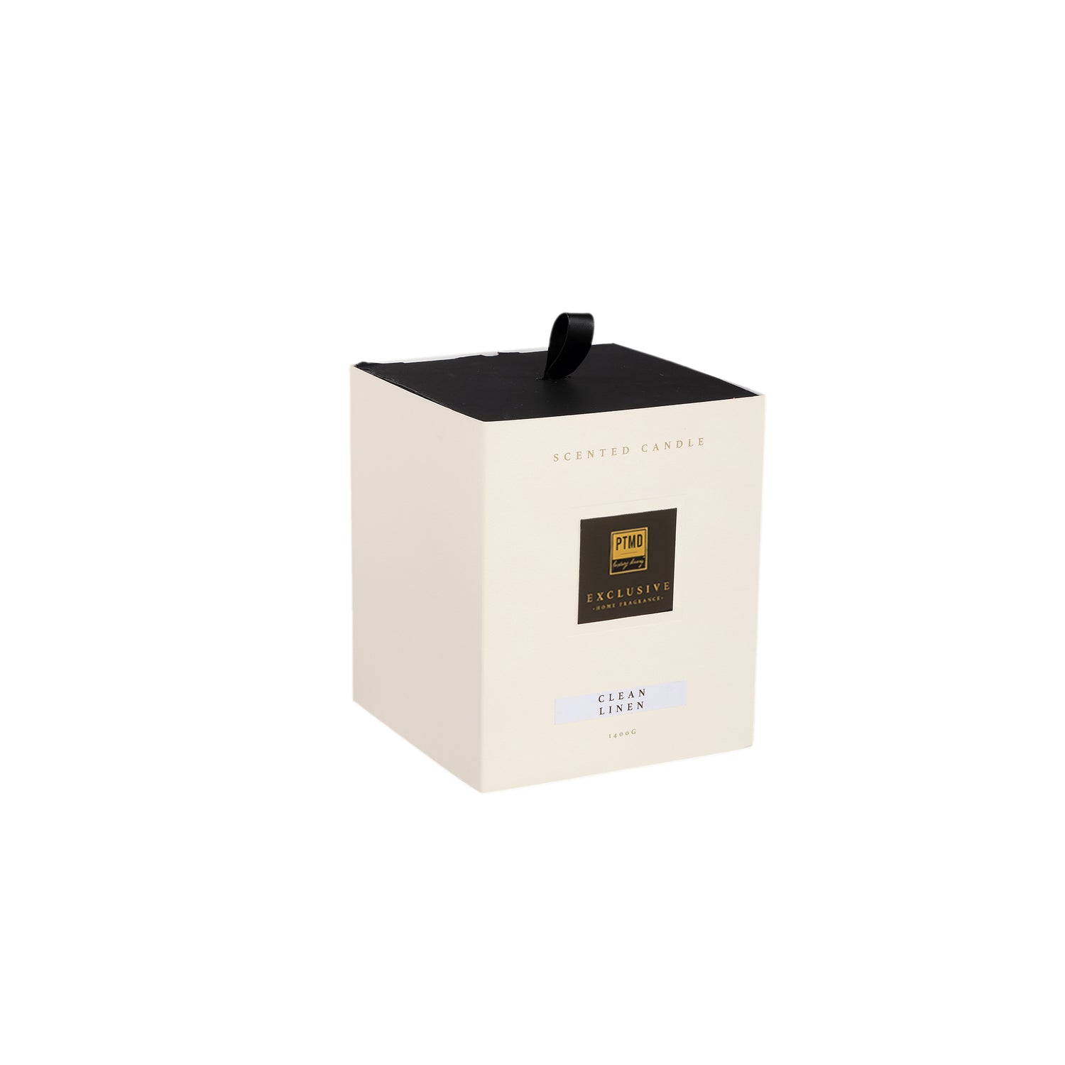 PTMD Exclusive Clean Linen Geurkaars Set van 2 Stuks 900gr - 2 Sets 17.5x14x14 cm