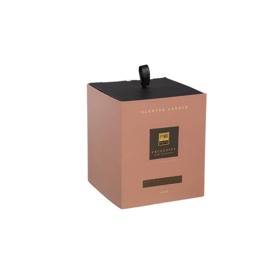 PTMD Exclusive Eiken Zwarte Bes Geurkaars Set van 2 Stuks 1,4kg - 2 Sets 19x16x16 cm