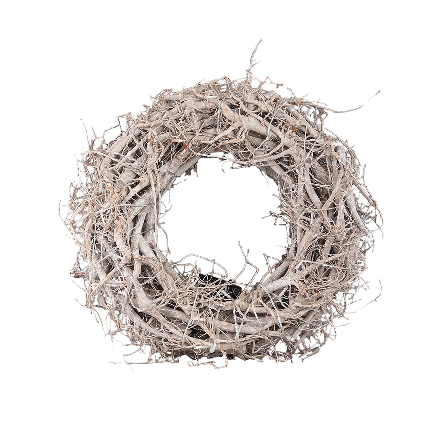 Hein Wit Gewassen Houten Krans Met LED-Verlichting S - Set van 6 50x50x15 cm